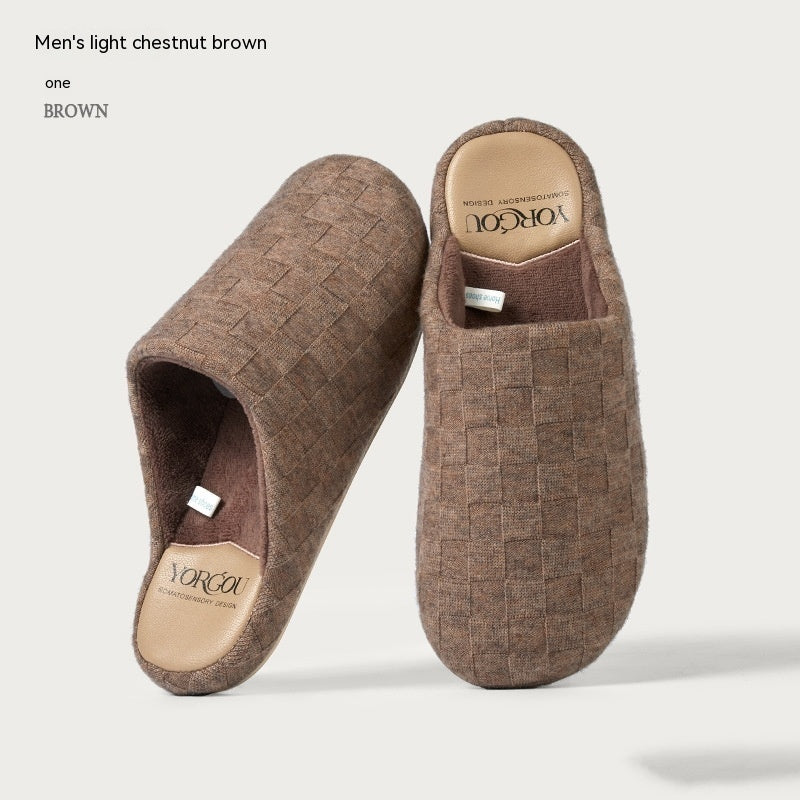 Coral Fleece Thermal Base Cotton Slippers