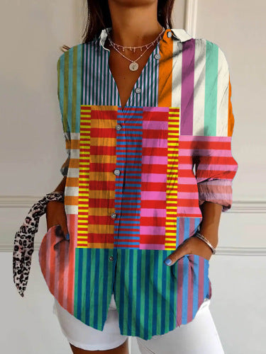 Women's Long Half Sleeve Floral Print Cardigan
