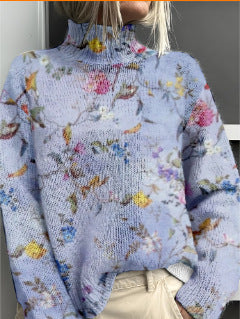 Dameuldtrøje Mode Personlighed Rullekrave Sweater