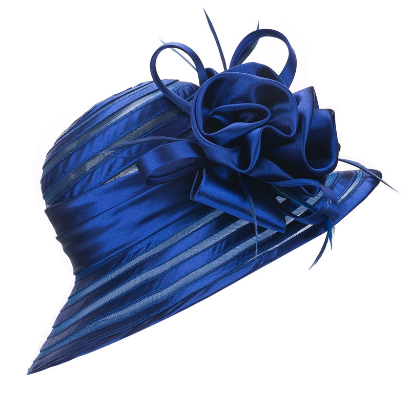 European And American New Crystal Organza Banquet Hat
