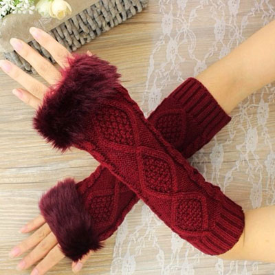 Driving And Riding Twist Knitted Arm Cover