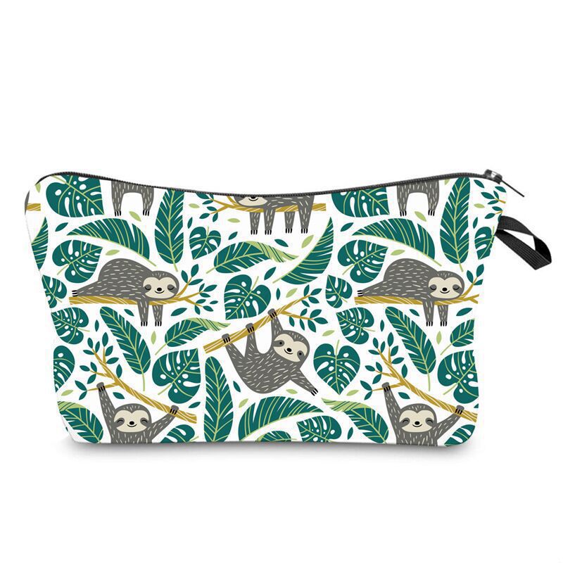 Women's Printed Waterproof Canvas Makeup Clutch Bag