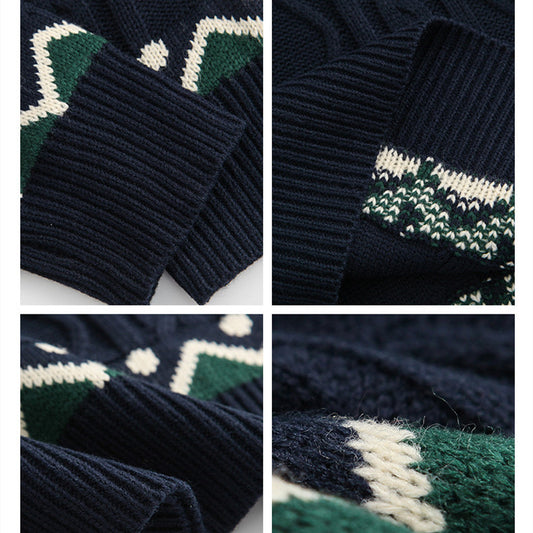 Knitwear Crew Neck Tops For Boys And Girls