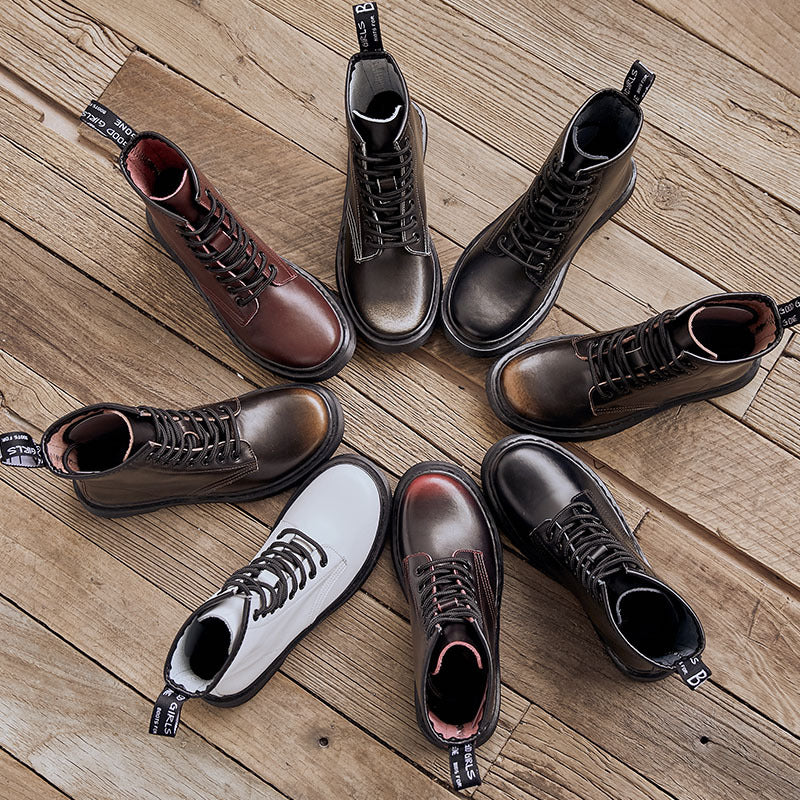 Handsome All Match Martin Boots Leather