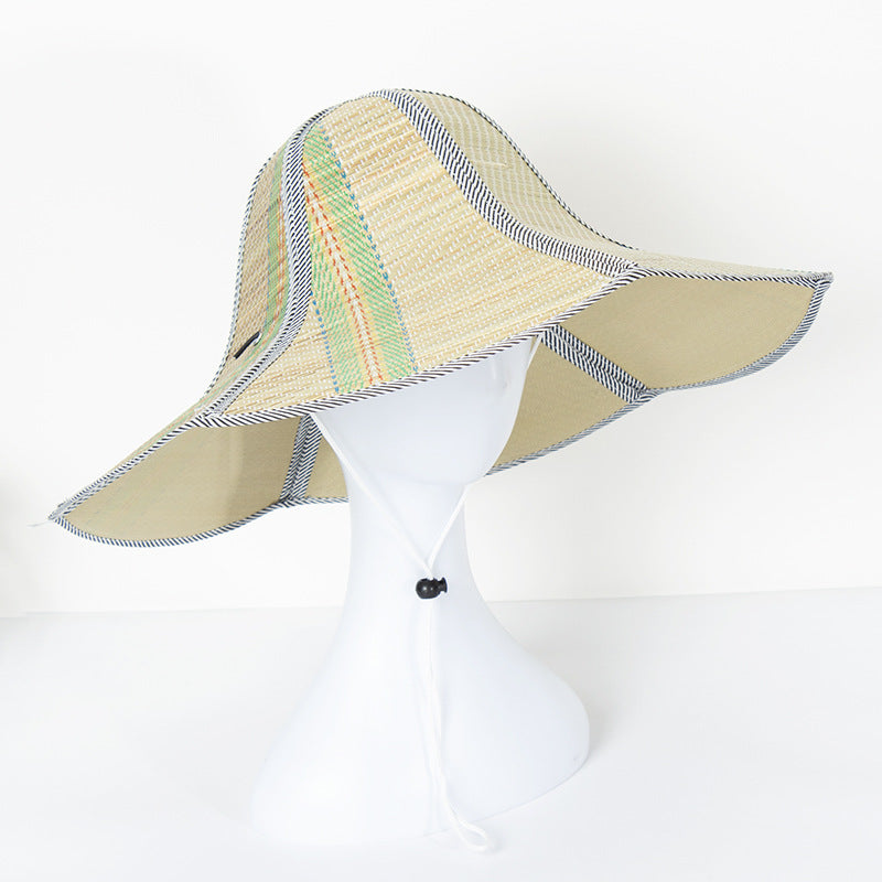 Summer Foldable Portable Pastoral Style Sun Hat