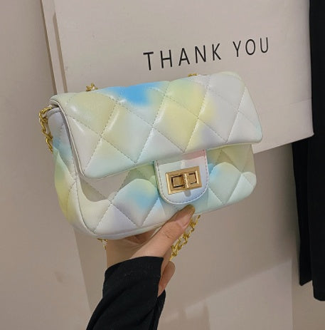Versatile Messenger Bag Rhombus Chain Bag High Fashion
