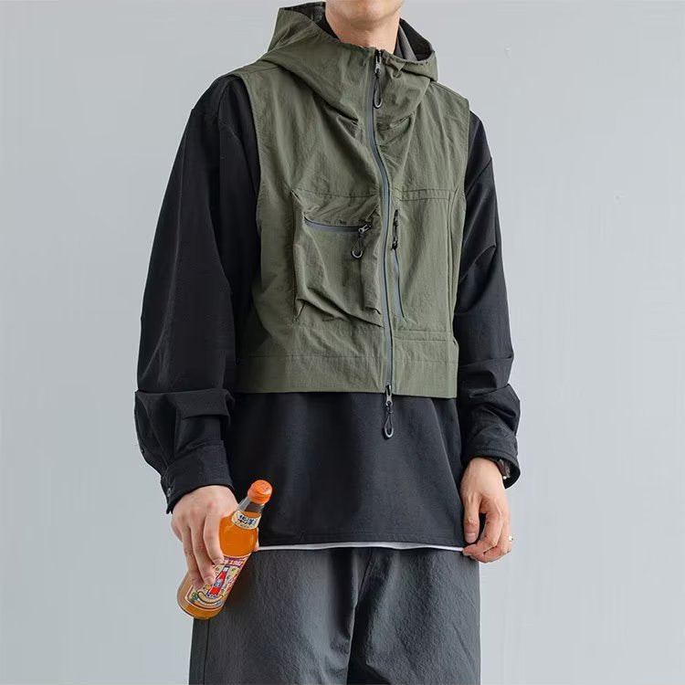 Summer Thin Short Frock Vest Coat For Men