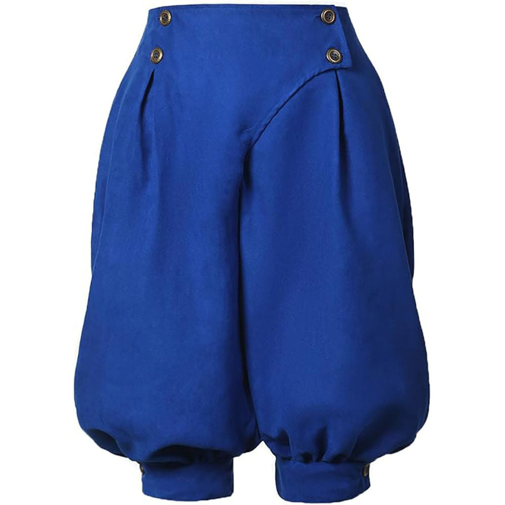 Medieval Renaissance Retro Pirate Suede High Waist Double Breasted
