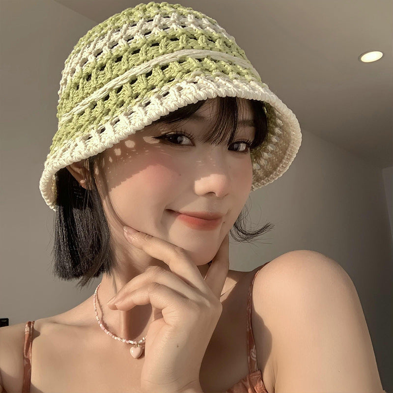 Summer Japanese Face-showing Little Wild Straw Hat Seaside