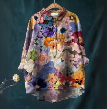 Summer New Loose Casual Single-breasted Women's Shirt Top