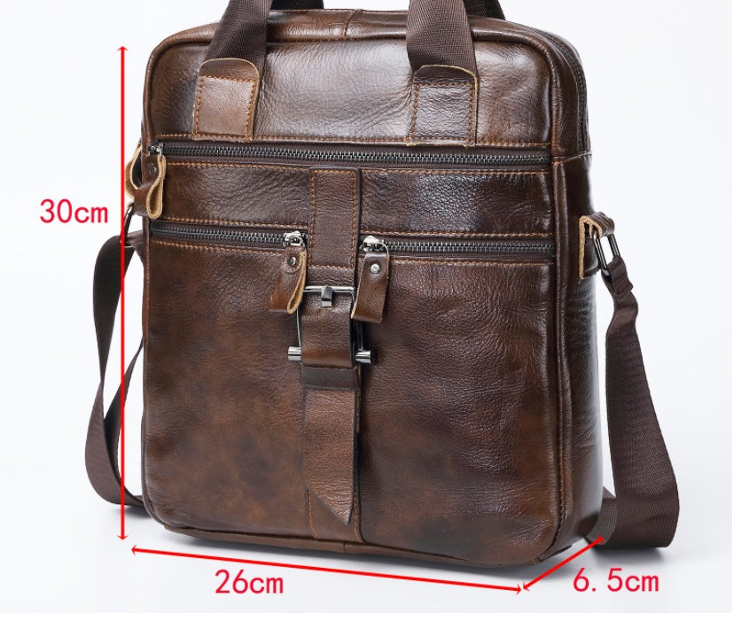 Leather Retro Men's 10-inch Tablet Shoulder Bag Diagonal Bag