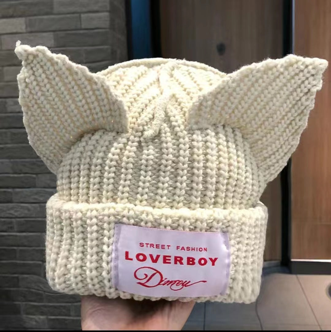 Wool Knitted Woolen Cap Cute Warm