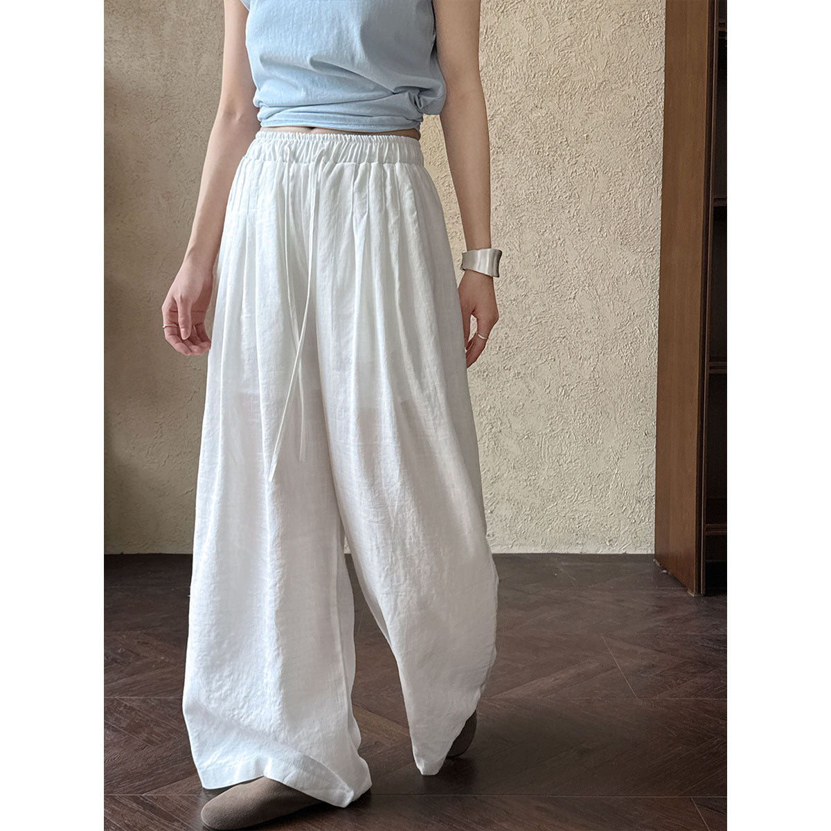 Versatile Casual Slim-fit Wide Leg Pants