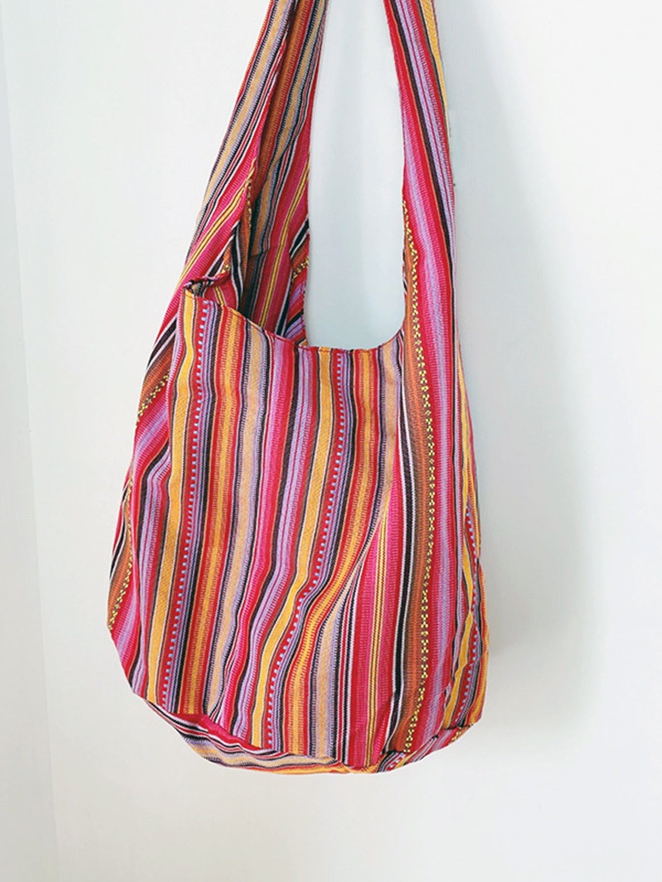 Ladies One Shoulder Handbag Cotton Linen Canvas Jacquard Bag