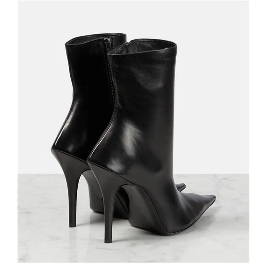 European And American New Style High-heel Pointed Toe Side Zipper