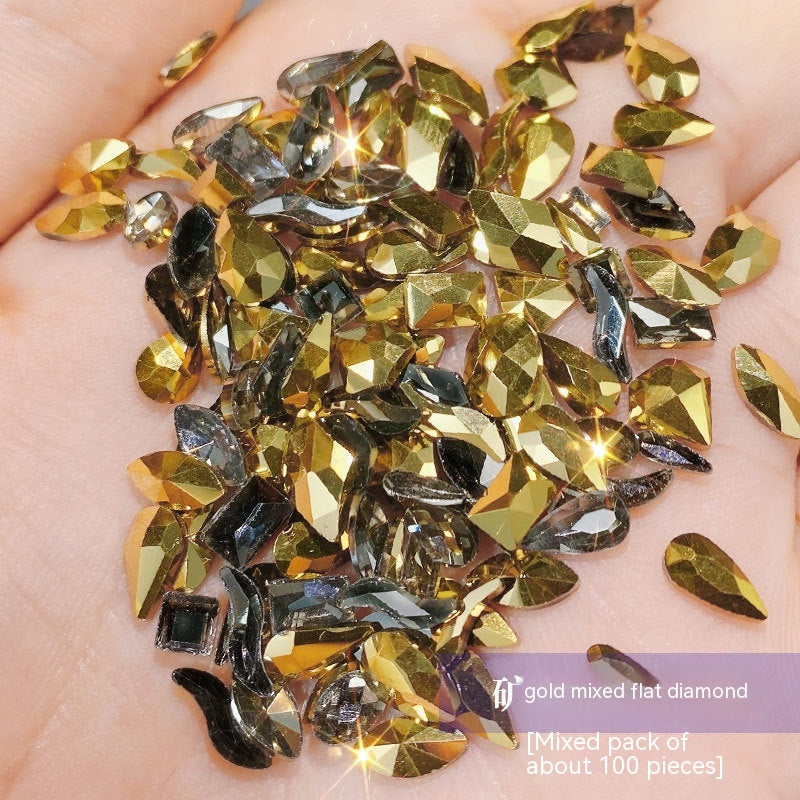 Nail Ornament Mixed 100 Aurora Diamond Phantom Shaped Diamon