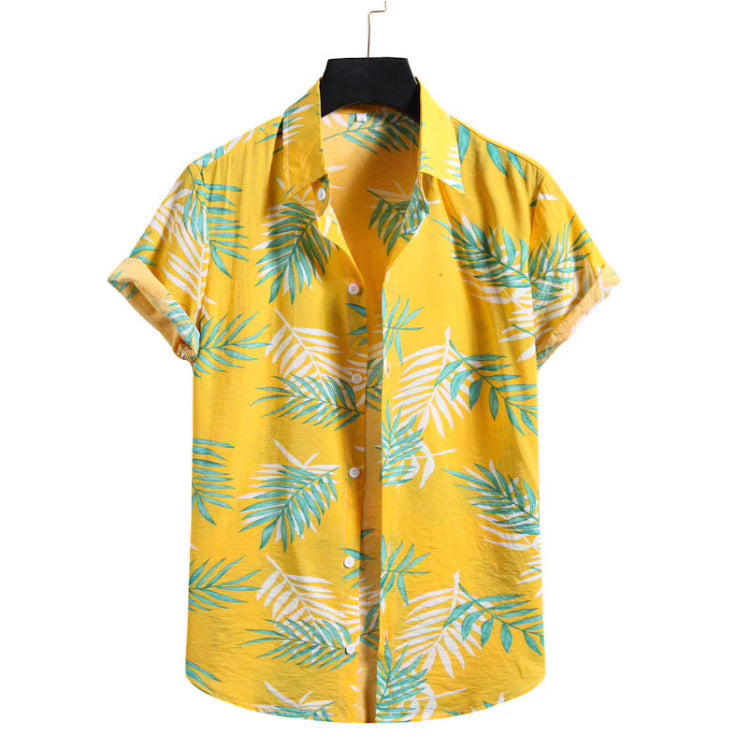 Men's Summer Loose V-neck Short-sleeved Shirt