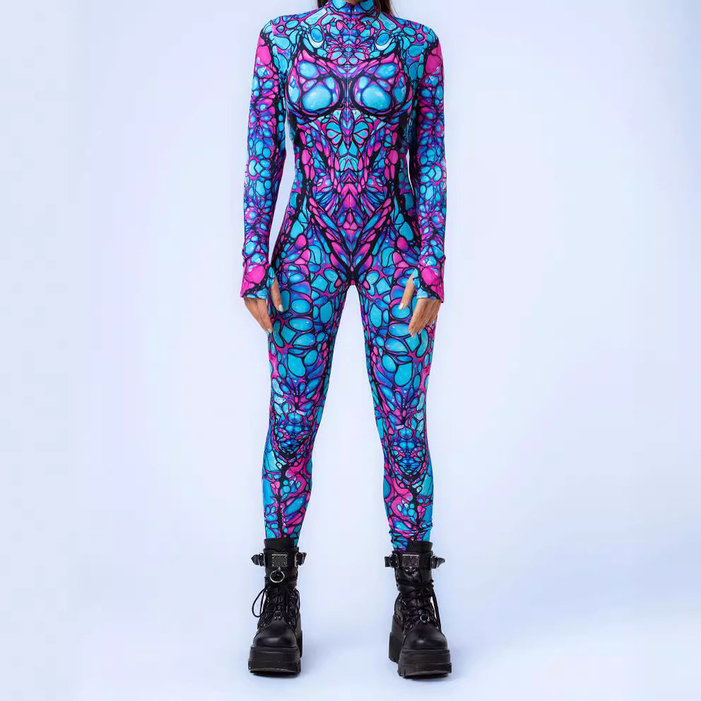 Tights 3D Digital Printing One-piece Play Costume