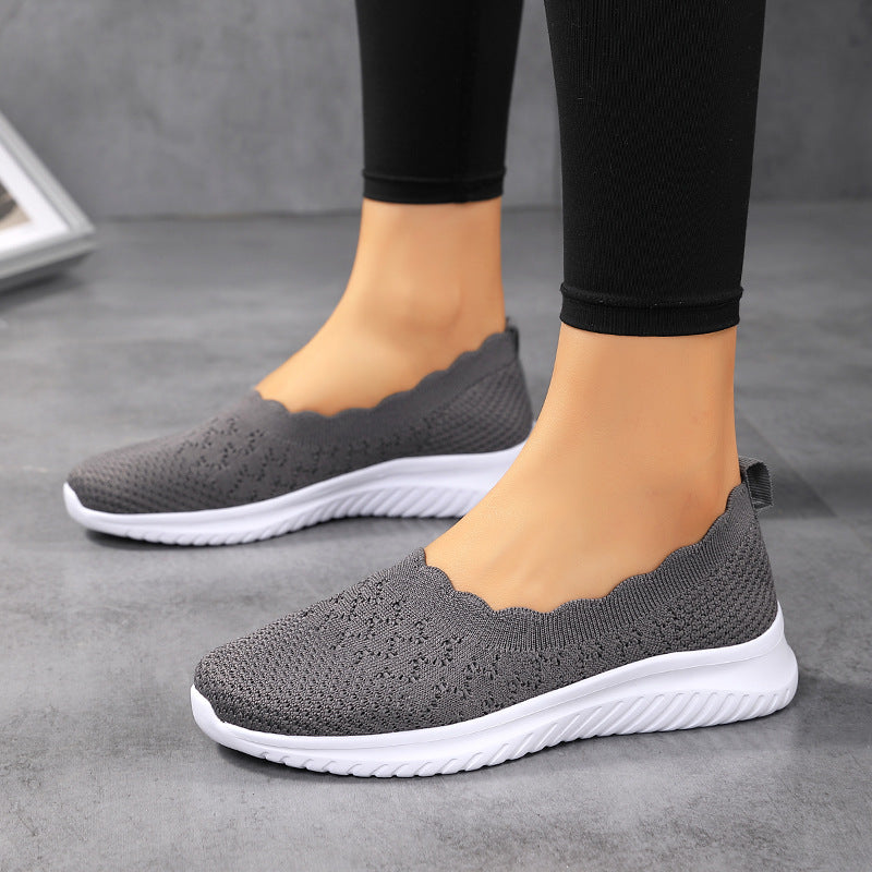 Casual Flyknit Mesh Soft Bottom Lightweight Women's Shoes