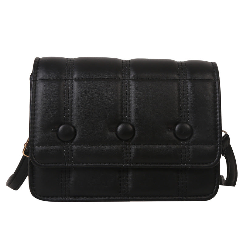Simple Shoulder Crossbody Solid Color Casual Line Pressing Small Square Bag