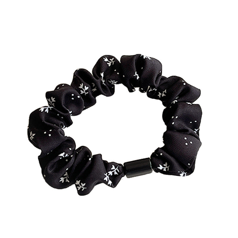 French Floral Small Intestine Hair Band Simple High Elastic Rubber Band