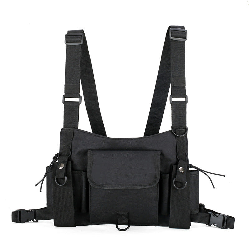 Taktisk taske i Hong Kong-stil Hip Hop-vest Brysttaske