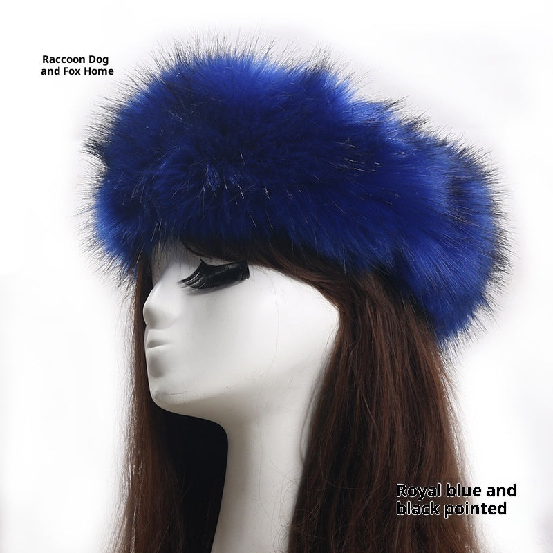 Elastic Faux Fur Fox Fur Headband For Women