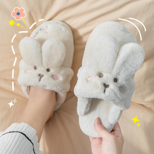 Cute Rabbit Couple Home Confinement Indoor Mute Warm Cotton Shoes