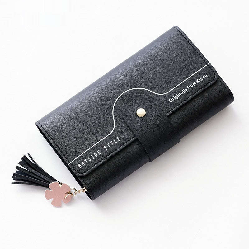 Geometric Letter Buckle Clutch Bag With Tassel And Petal Design For Young Women