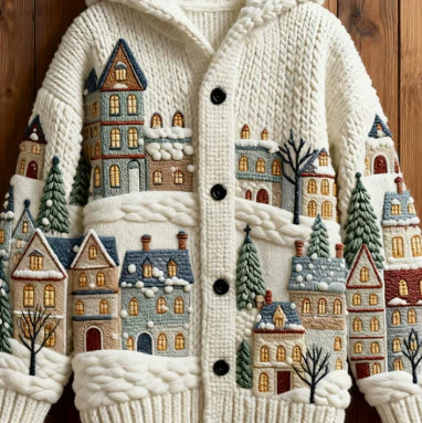 Women's Casual Printed Cardigan Loose Fitting Long Coat