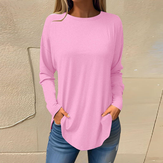 Women's Versatile Long Sleeve T-shirt Personalized Street Style Loose Print