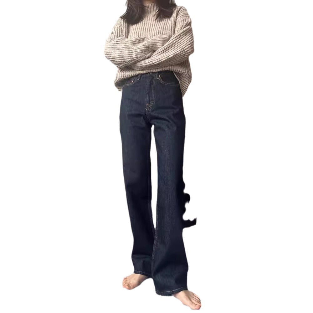 Tencel Firesidet Elastiske Skinny Højtaljede Mopping Retro Slim Jeans