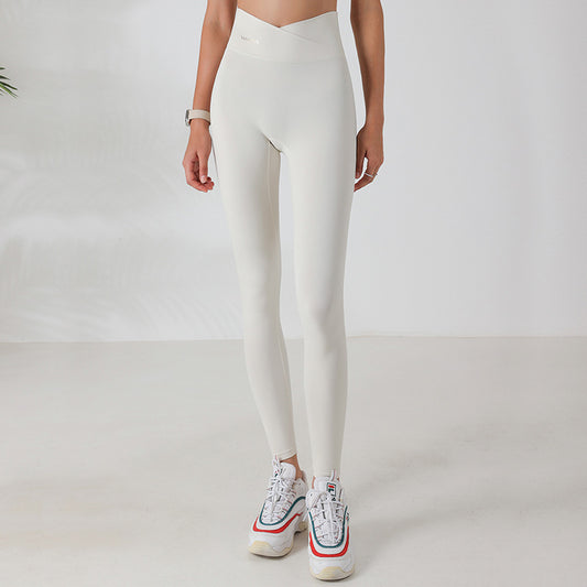 Women's Tight Double-sided Brushed Peach Yoga Trousers