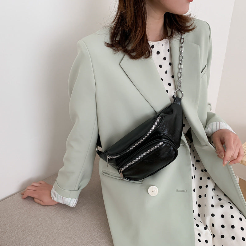 Chest Bag All-match High-grade Chain Messenger Bag Western Style Waist Bag Girl Fashion