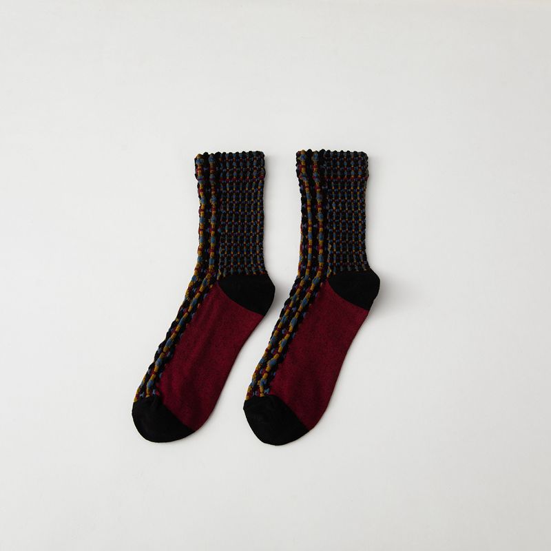 Middle Tube Cotton Socks Japanese British Style Retro