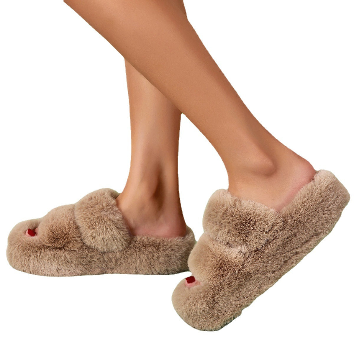Fluffy Women's Thick-soled Home Slippers