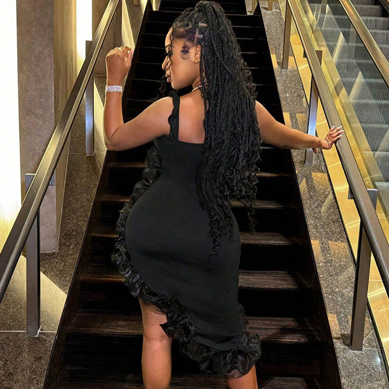 Womens Fitted Slip Dress With A Slit