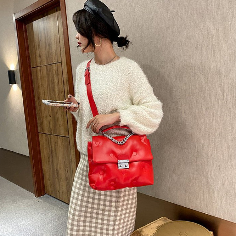 Soft Leather Space Bag All-match Large-capacity One-shoulder Messenger Handbag