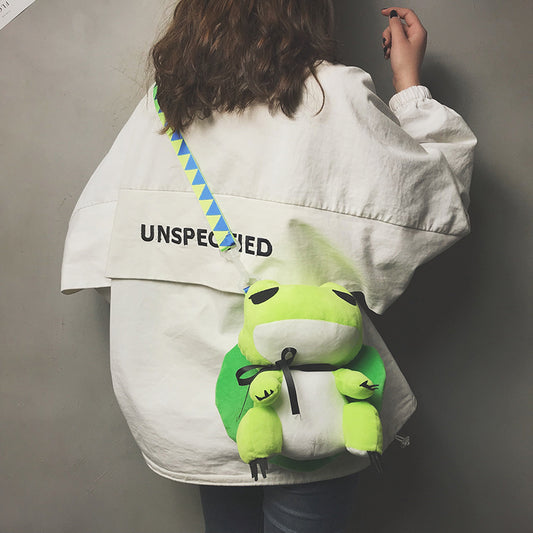 Travel Frog Cute Little Bag Frog Son Doll