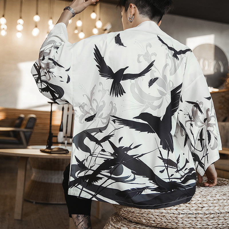 Chinese Tang Costume Improved Hanfu Men's Robe Coat