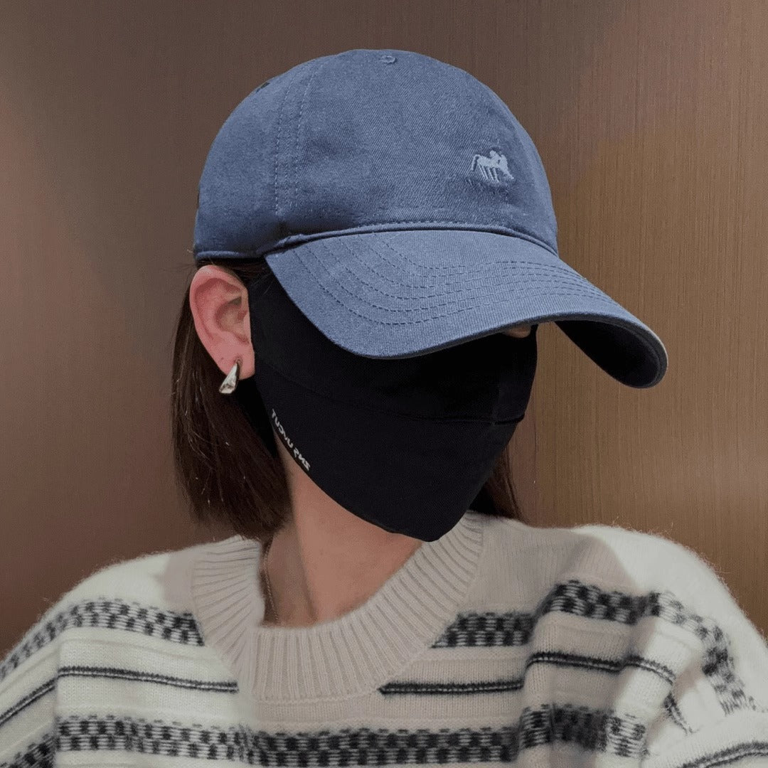 Embroidered Fox Baseball Cap Sports Sun-proof Breathable Peaked Cap