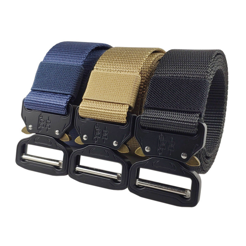 Cobra Buckle Outdoor Tactics Belt Men's Nylon Sports Quick Release Training Canvas Belt