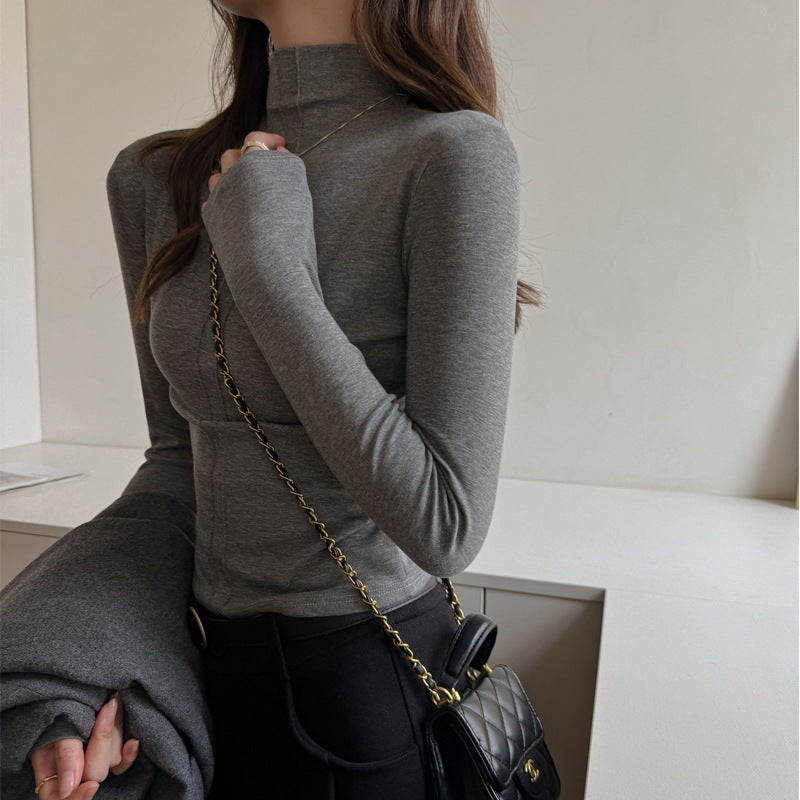 Women's Half-turtle Neck Long-sleeve Versatile Top