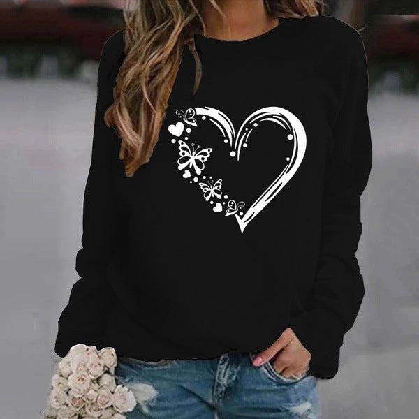 Kvinders Afslappede Løse Sweatshirt