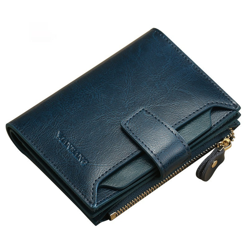Ladies' RFID Anti-theft Swiping Zipper Hasp Multifunctional Coin Purse