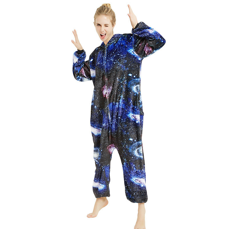 Cartoon Animal One-piece Pajamas For Adults