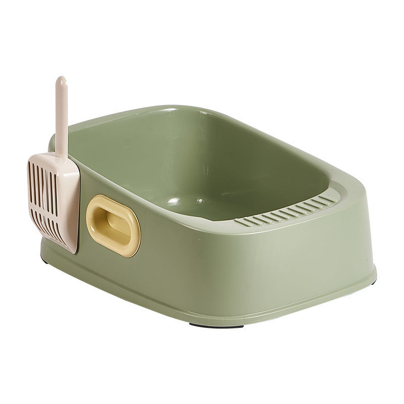 Cat Semi-closed Toilet Binaural Handle Splash-proof Sand Basin