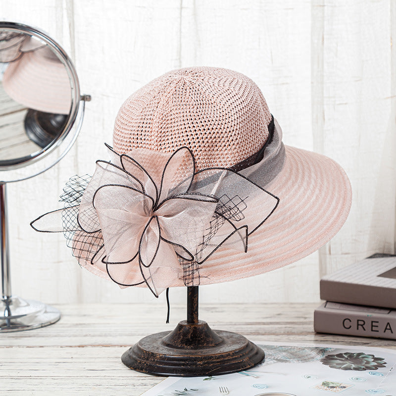 Women's Summer Sunshade Sunscreen Big Brim Knitted Hat