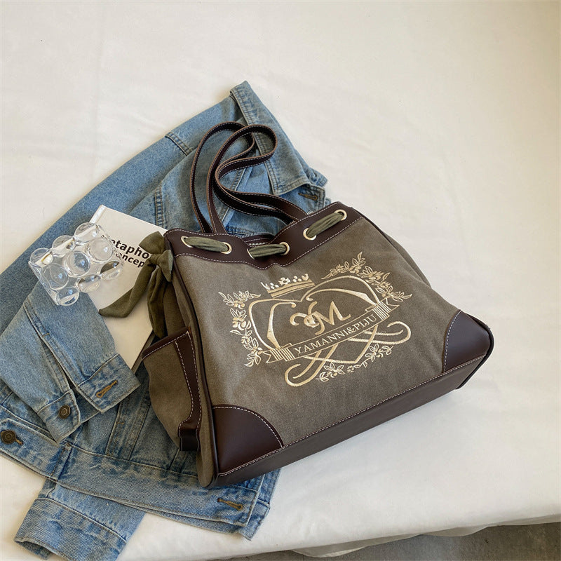 Popular Versatile Canvas Bag With One Shoulder