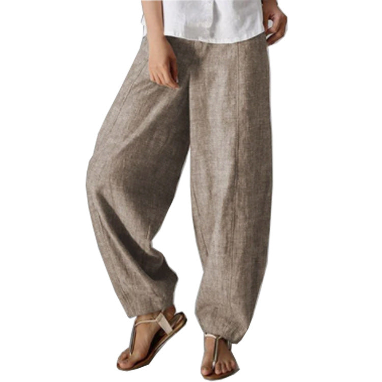 Women's Solid Color High Waist Wide Leg Pants Women's Casual Trousers